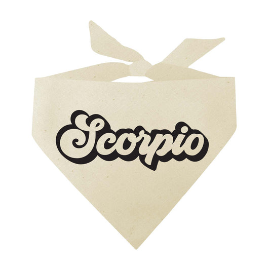 Scorpio Zodiac Retro Style Horoscope Triangle Dog Bandana