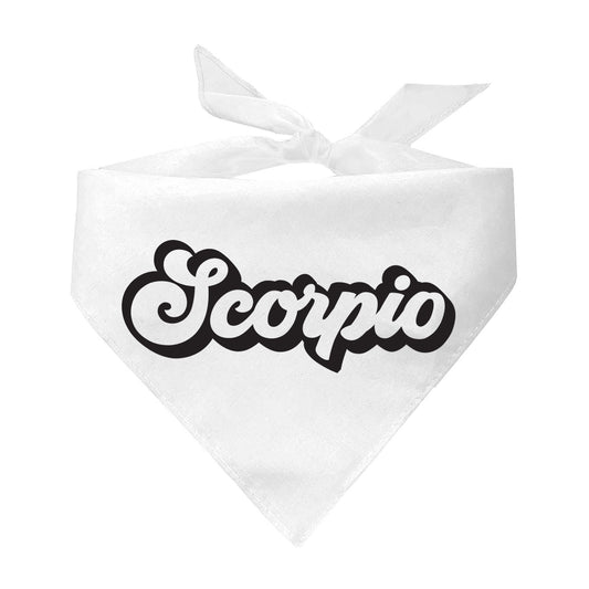 Scorpio Zodiac Retro Style Horoscope Triangle Dog Bandana