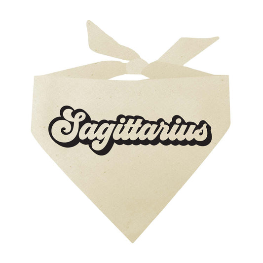 Sagittarius Zodiac Retro Style Horoscope Triangle Dog Bandana