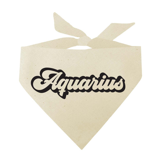 Aquarius Zodiac Retro Style Horoscope Triangle Dog Bandana