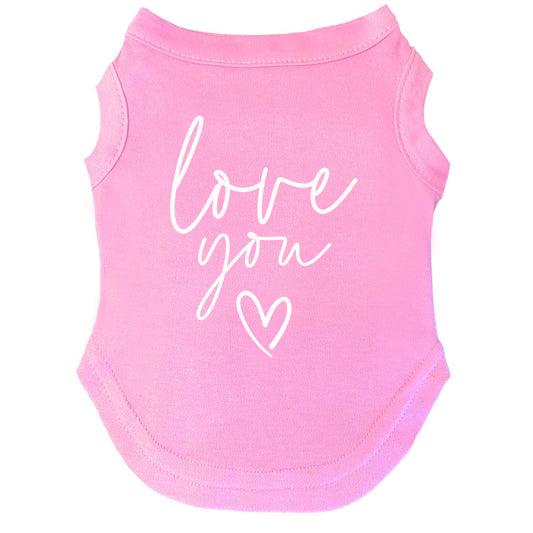 Love You Valentine's Day Dog Tee