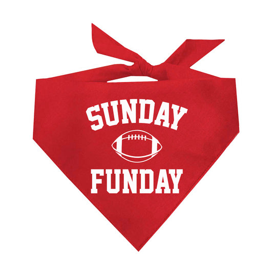 Sunday Funday Football Triangle Dog Bandana